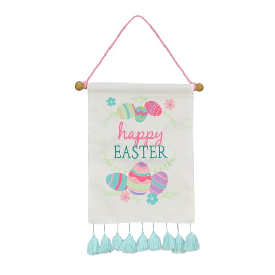 19'' Happy Easter with Eggs Banner